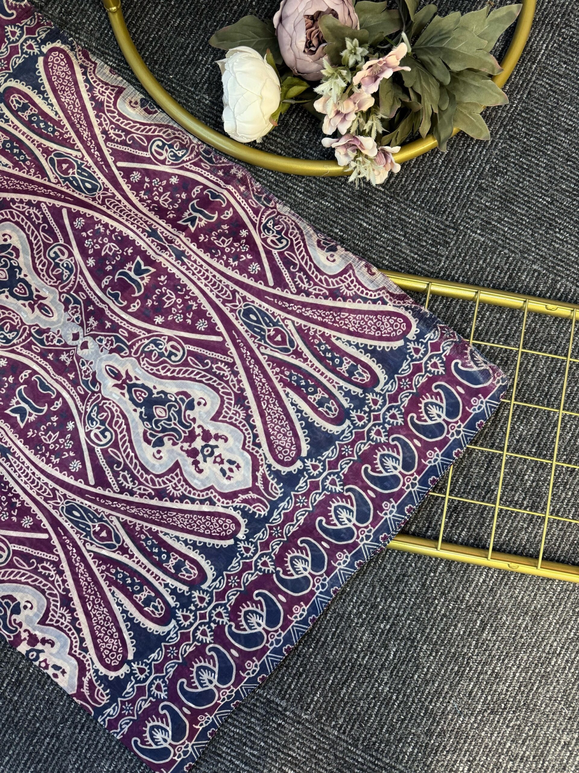 Retro Rüzgarı Pamuk Soft Şal-089605-Latte