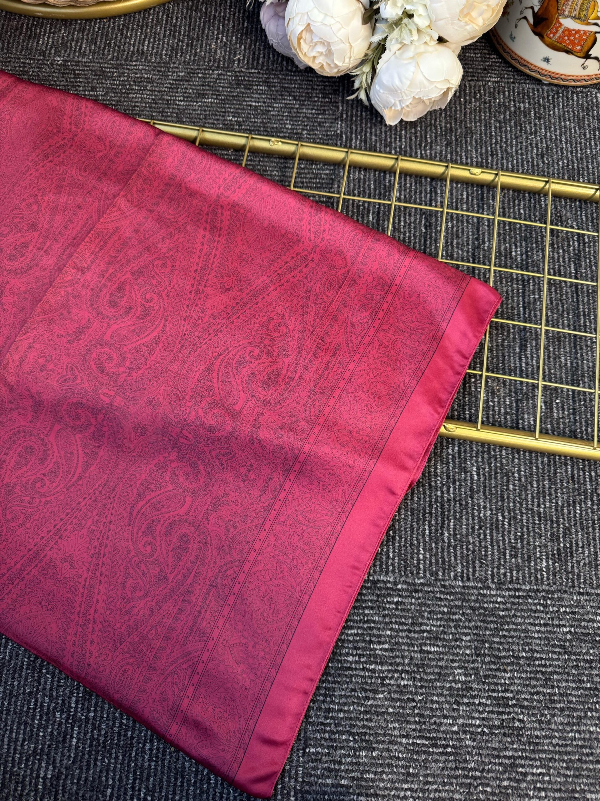 Nisyan  Vual İpek Şal-901465-Kırmızı