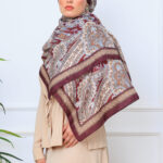 SAHRA DESEN PAMUK İPEK ŞAL-10005-KIRMIZI