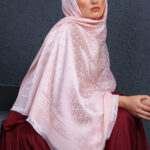 Dior  İthal Yün  İpek Şal Tam Set Kutulu Sertifikalı-Pudra