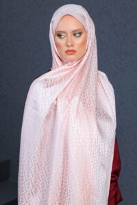 Fendi  İthal Yün  İpek Şal Tam Set Kutulu Sertifikalı-Pudra