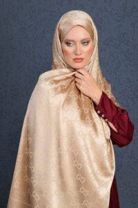 Gucci İthal Yün  İpek Şal Tam Set Kutulu Sertifikalı-Gold