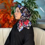 Bahar Desen Pamuk İpek Eşarp-13001-Fuşya