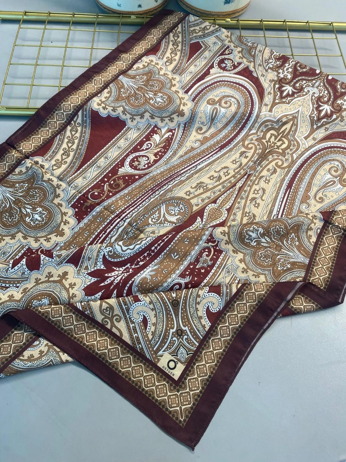 SAHRA DESEN PAMUK İPEK ŞAL-10005-KIRMIZI - Görsel 4