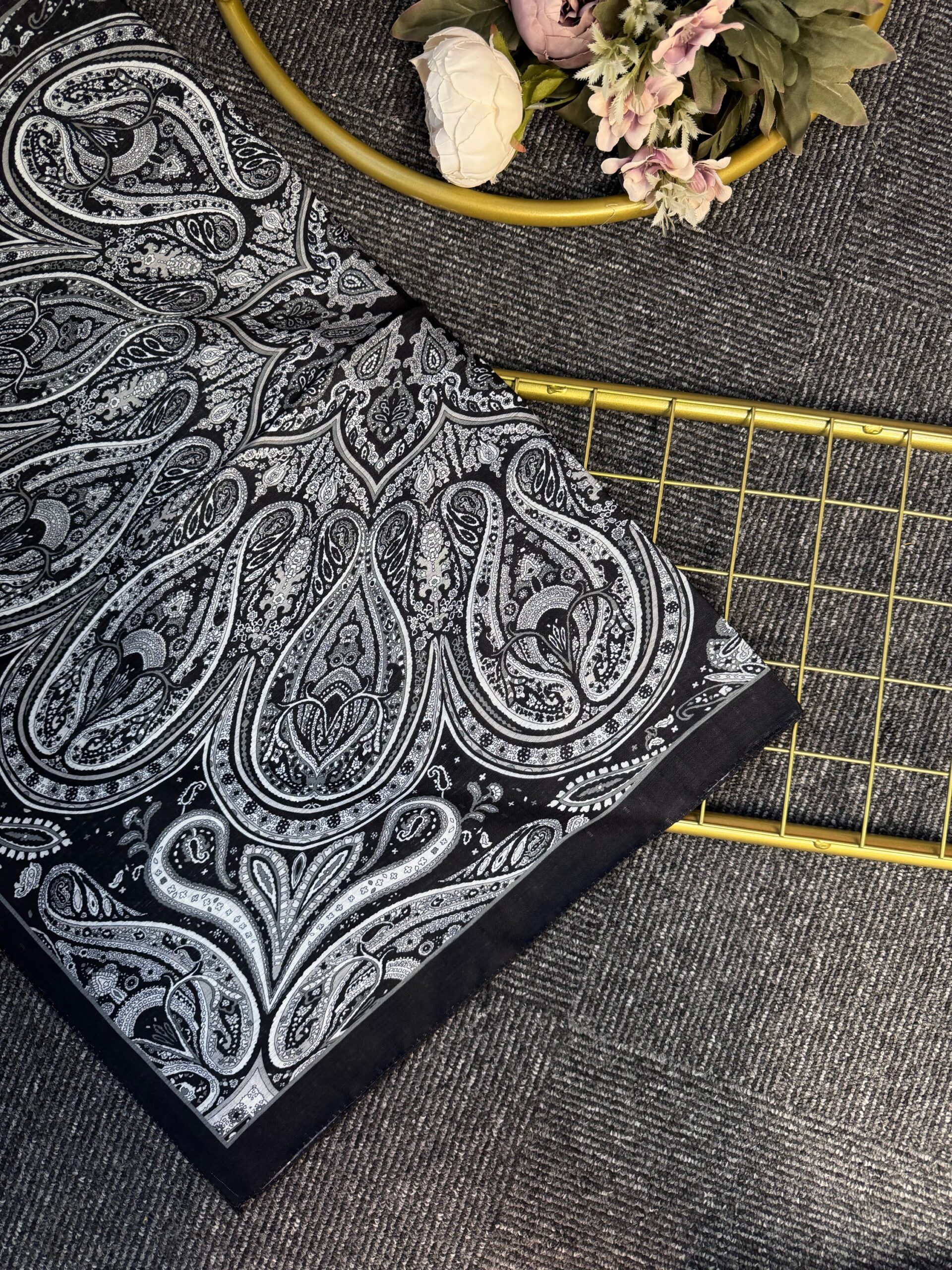 Desenname Pamuk Şal-406465-Fume