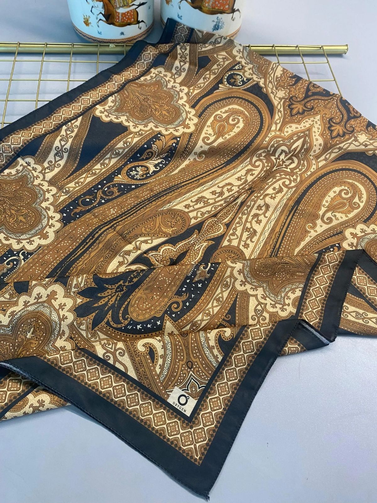 SAHRA DESEN PAMUK İPEK ŞAL-10005-GOLD - Görsel 4