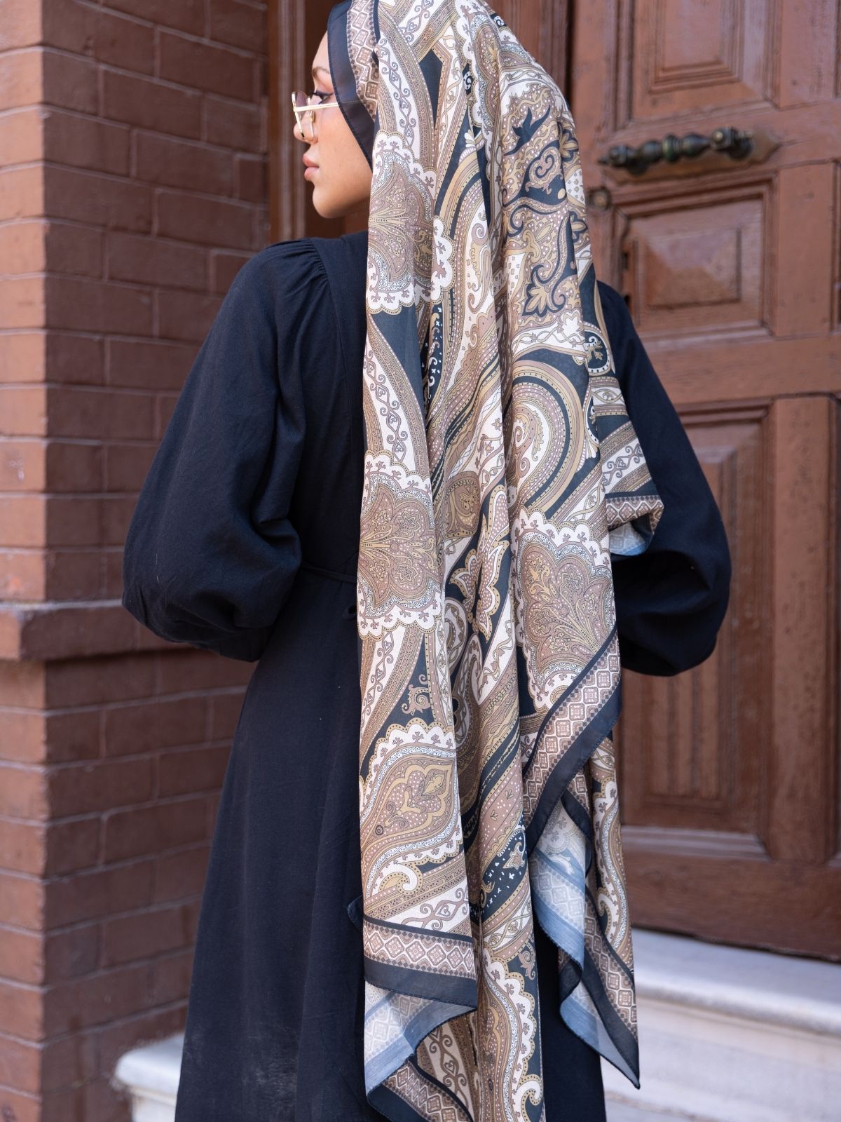 SAHRA DESEN PAMUK İPEK ŞAL-10005-GOLD - Görsel 3