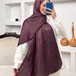 Nisyan  Vual İpek Şal-901465-Acıkahve