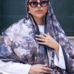 Mystic Bloom Desen Pamuk İpek Şal-Kahve