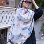 Mystic Bloom Desen Pamuk İpek Şal-Pastel