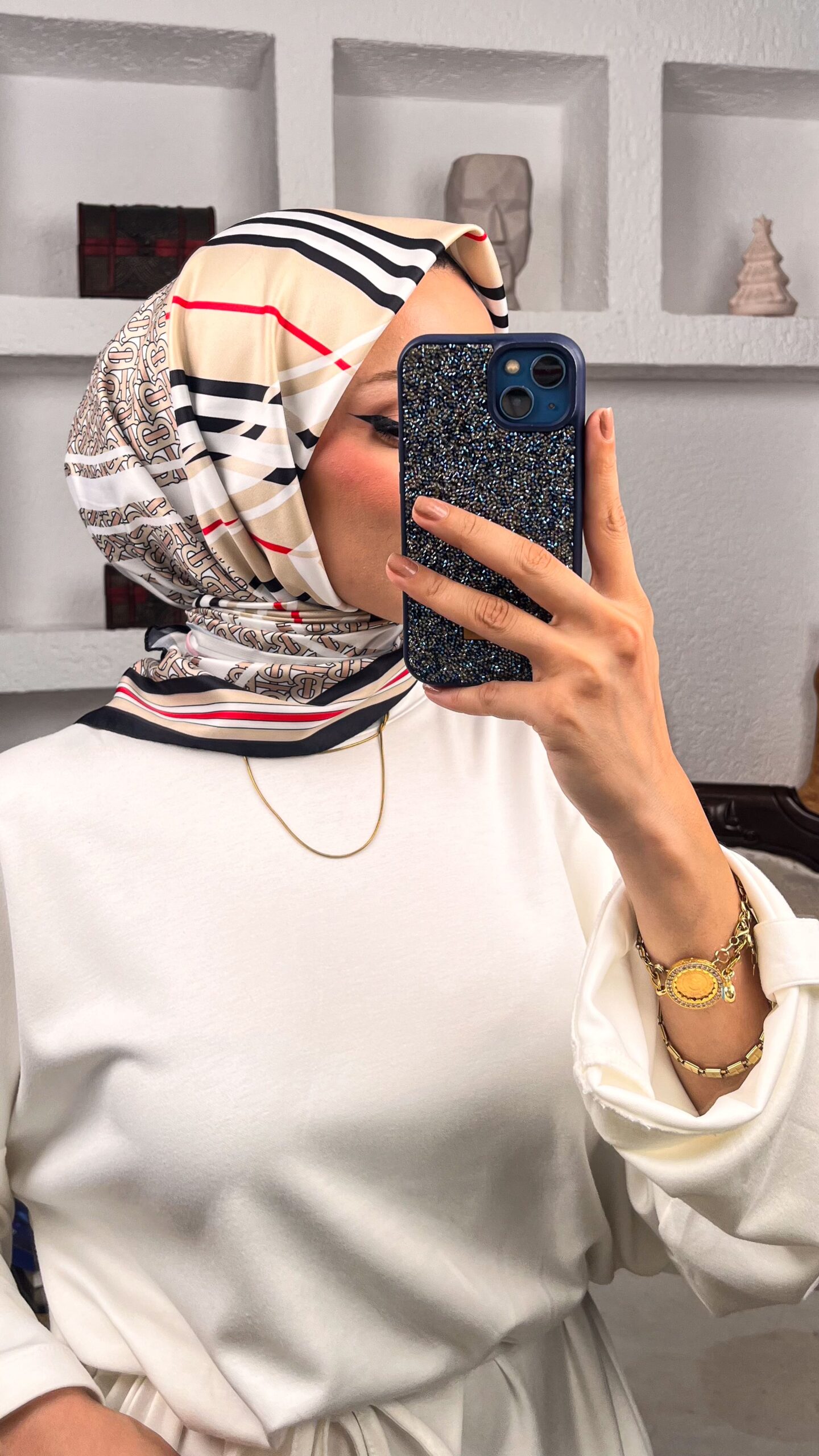 Burberry Vual İpek Eşarp-6203162-Camel - Görsel 2