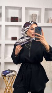 Burberry Vual İpek Eşarp-6203162-Acıkahve