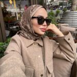 Dior Desenli İpek Kaşmir Çift Taraflı Şal 78002 - Kahve