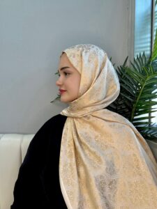 Hürrem Sultan Kendinden Dokulu Çift Taraflı Şal-2000-Saray Işıltısı