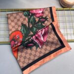 Gucci Twill İpek Şal - Soft Vizon