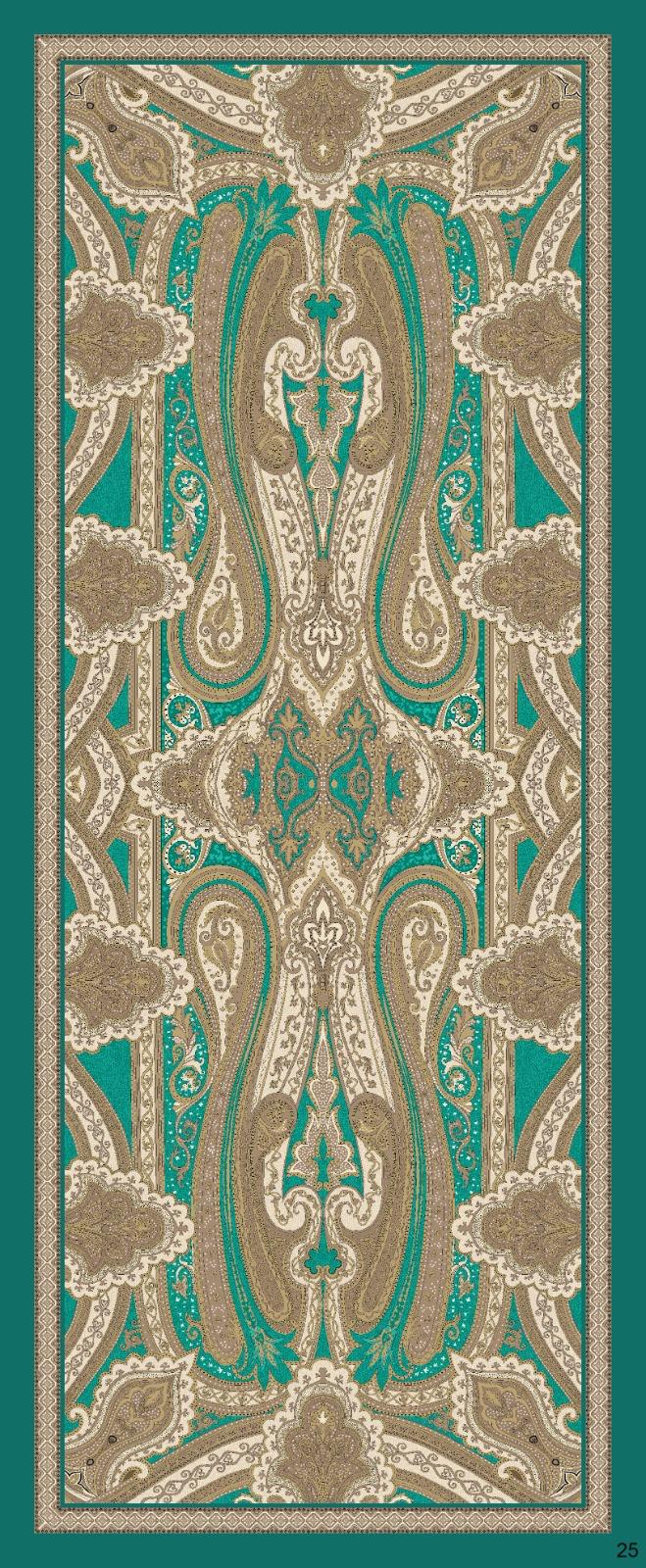 Yeni Etnik Pamuk Soft Şal 65301 -Yeşil