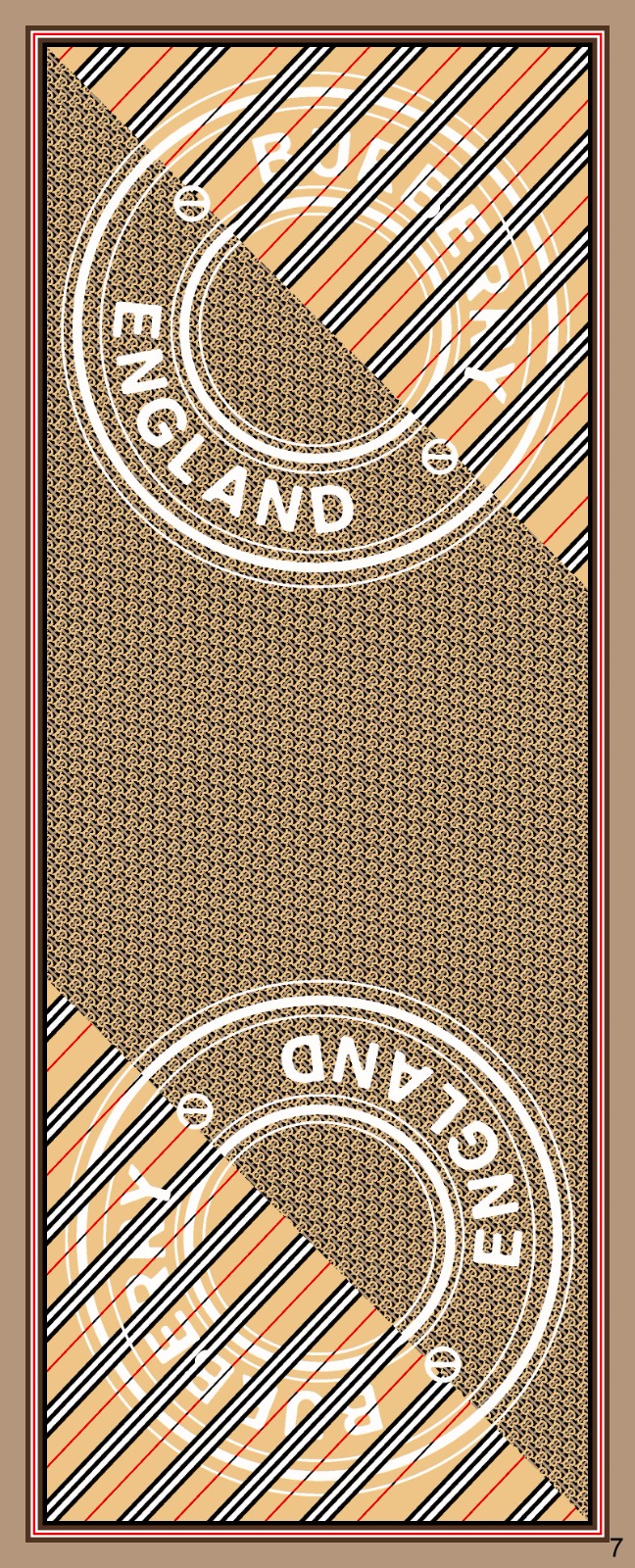 Burberry Monogram Pamuk Soft Şal 64303 - Camel