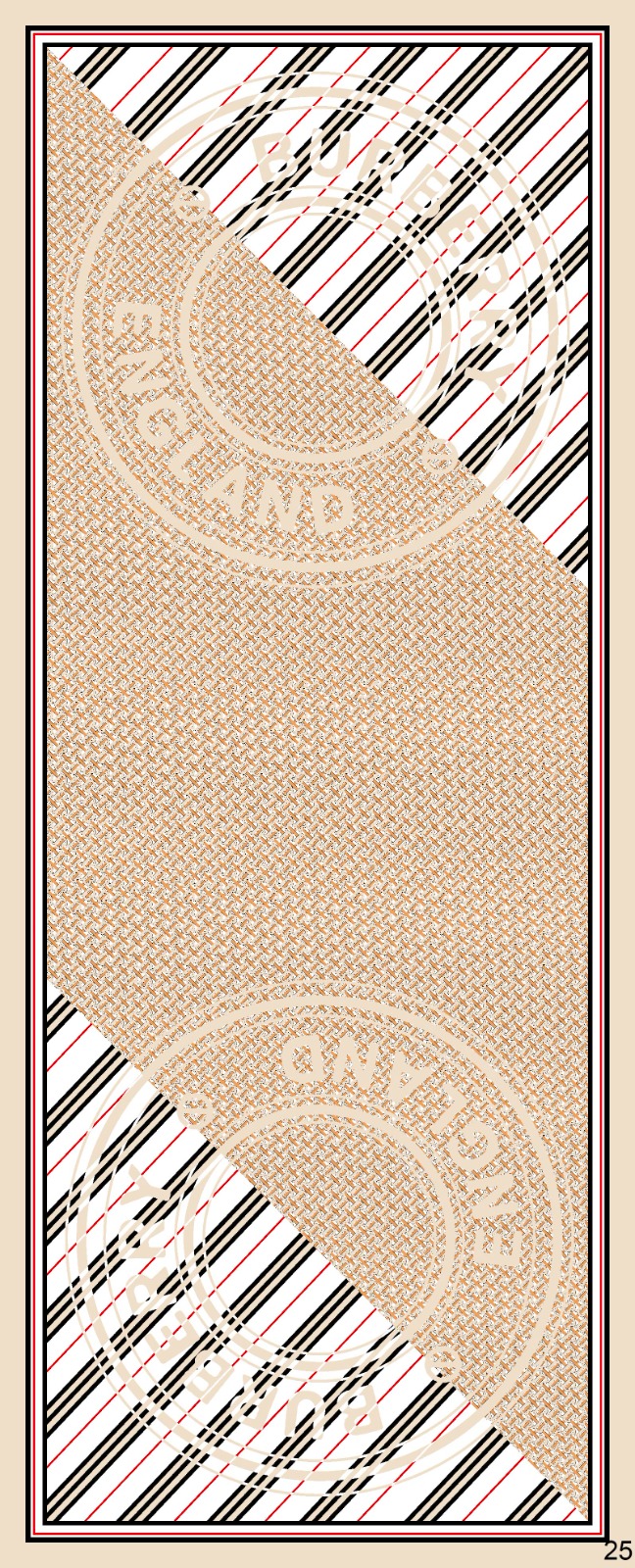 Burberry Monogram Pamuk Soft Şal 64303 - Latte