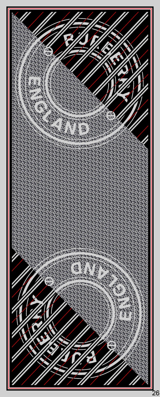 Burberry Monogram Pamuk Soft Şal 64303 - Füme