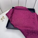 Coach İthal Pamuk Jakar İpek Şal 23141 - Mürdüm