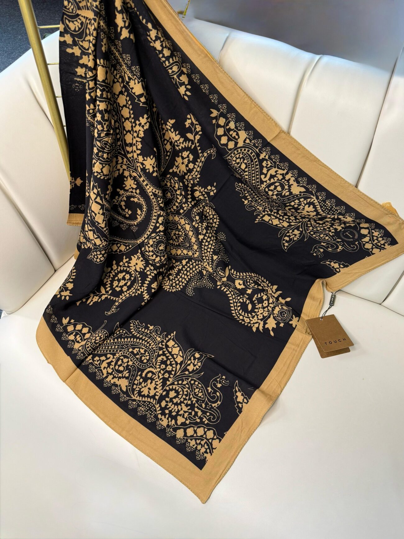 Touch İthal Pamuk İpek Şal - 415420 -Mocha