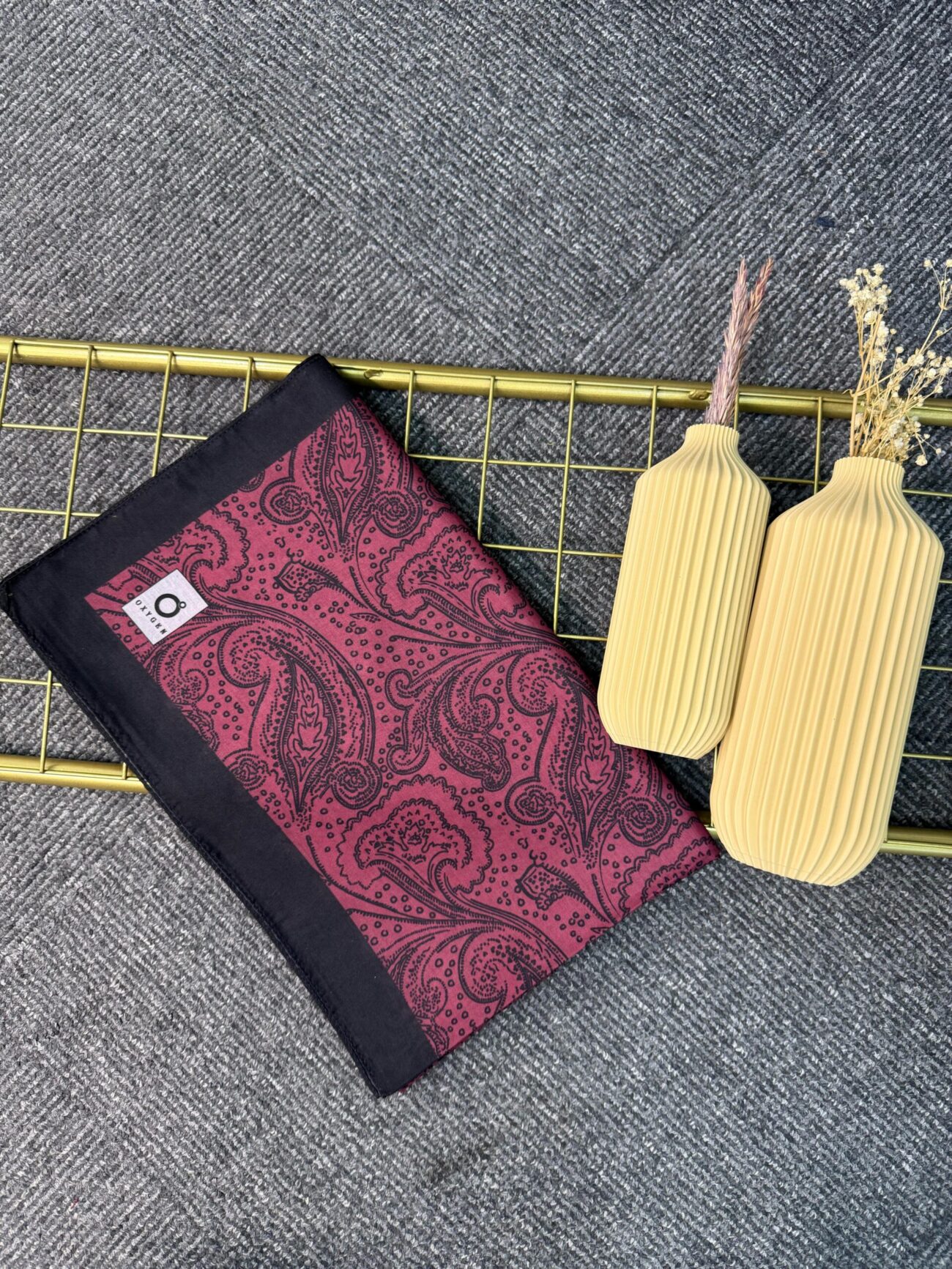 Asil Desen Pamuk İpeksi Şal – 452103-Bordo