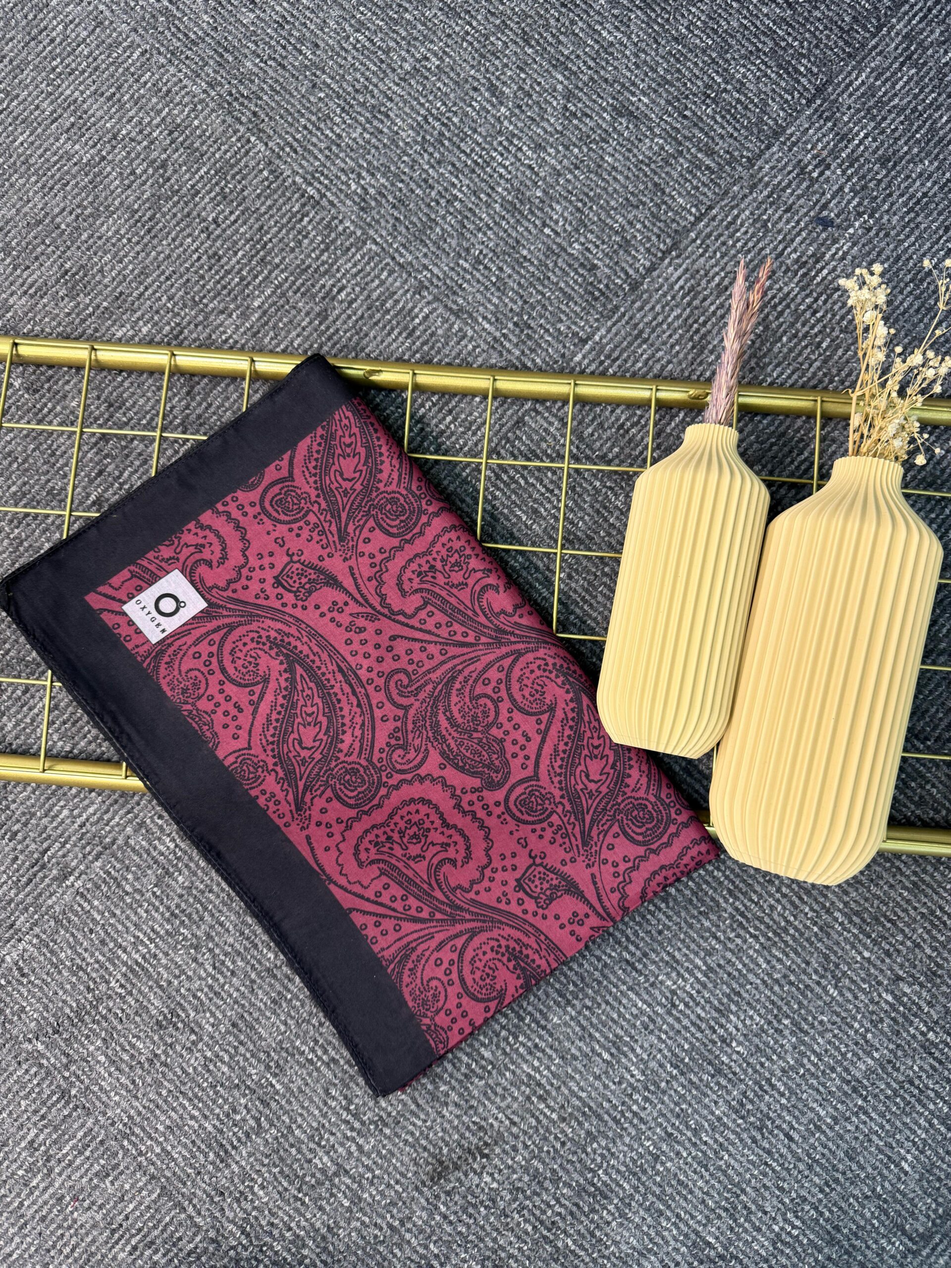 Asil Desen Pamuk İpeksi Şal – 452103-Bordo