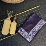 Leopar Detaylı Pamuk İpek Şal-456654-Derin Mor