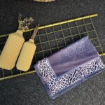 Leopar Detaylı Pamuk İpek Şal-456654-Leylak