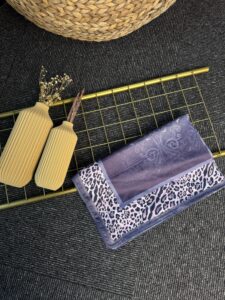 Leopar Detaylı Pamuk İpek Şal-456654-Leylak