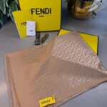 Fendi  İthal Yün  İpek Şal Tam Set Kutulu Sertifikalı-Gold