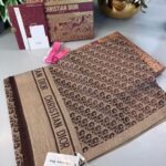 Dior  İthal Yün  İpek Şal Tam Set Kutulu Sertifikalı-Kahve