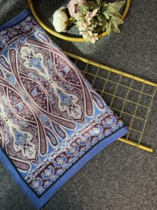 Otantik Desen Pamuk İpek Şal-259400-Açık Mavi