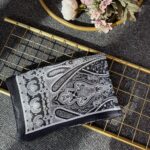 Otantik Desen Pamuk İpek Şal-259400-Siyah