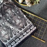 Otantik Desen Pamuk İpek Şal-259400-Latte