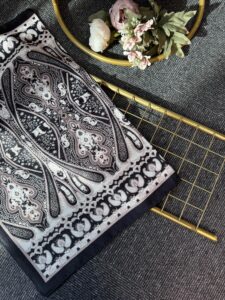 Otantik Desen Pamuk İpek Şal-259400-Latte