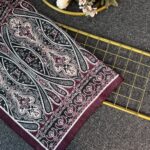 Otantik Desen Pamuk İpek Şal-259400-Vişne