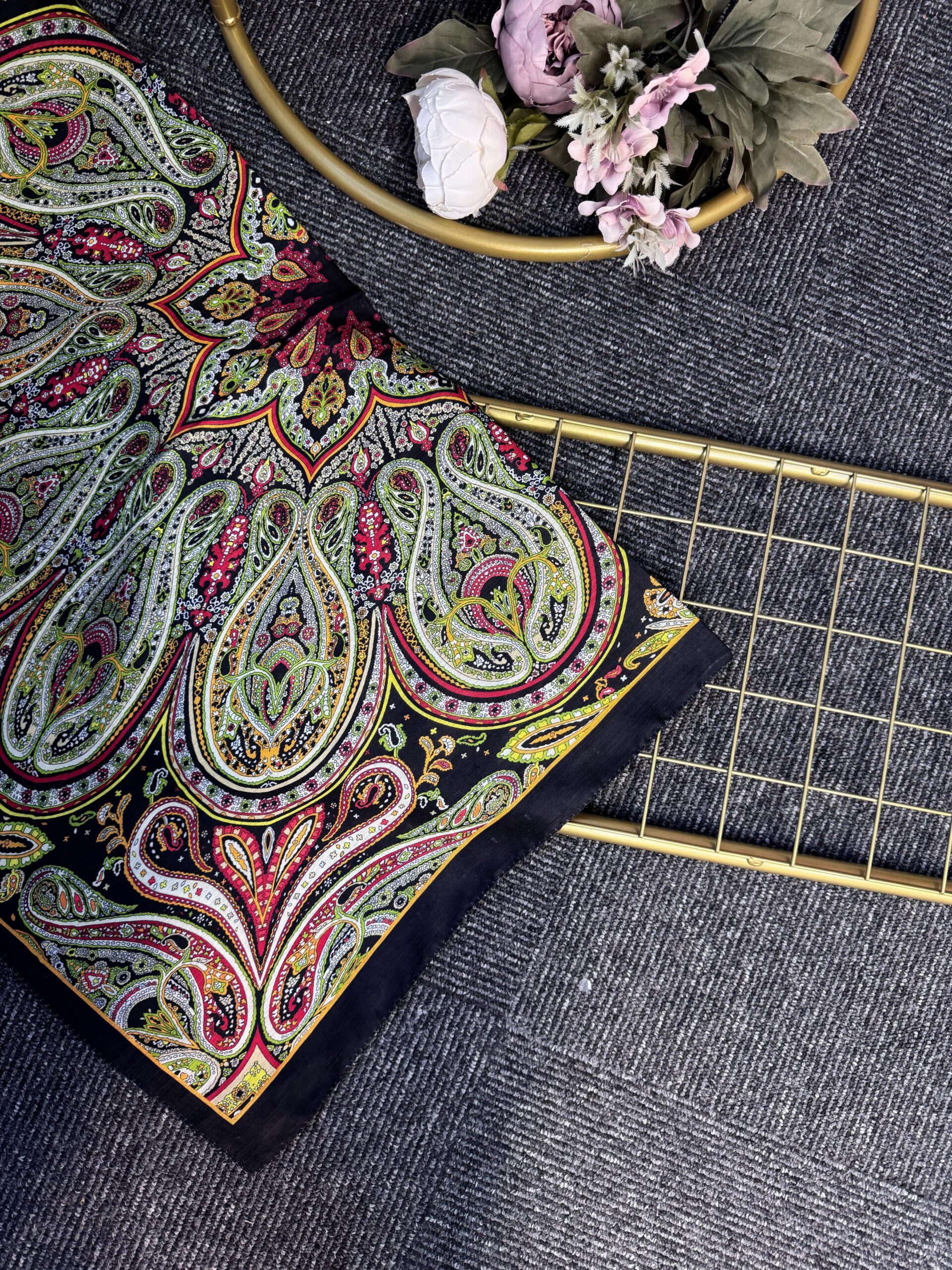 Desenname Pamuk Şal-406465-Sİyah