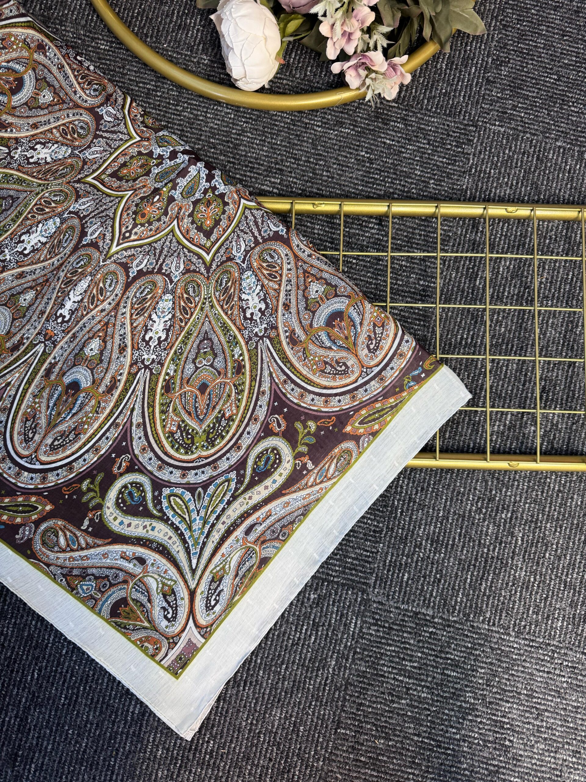 Desenname Pamuk Şal-406465-Ekru