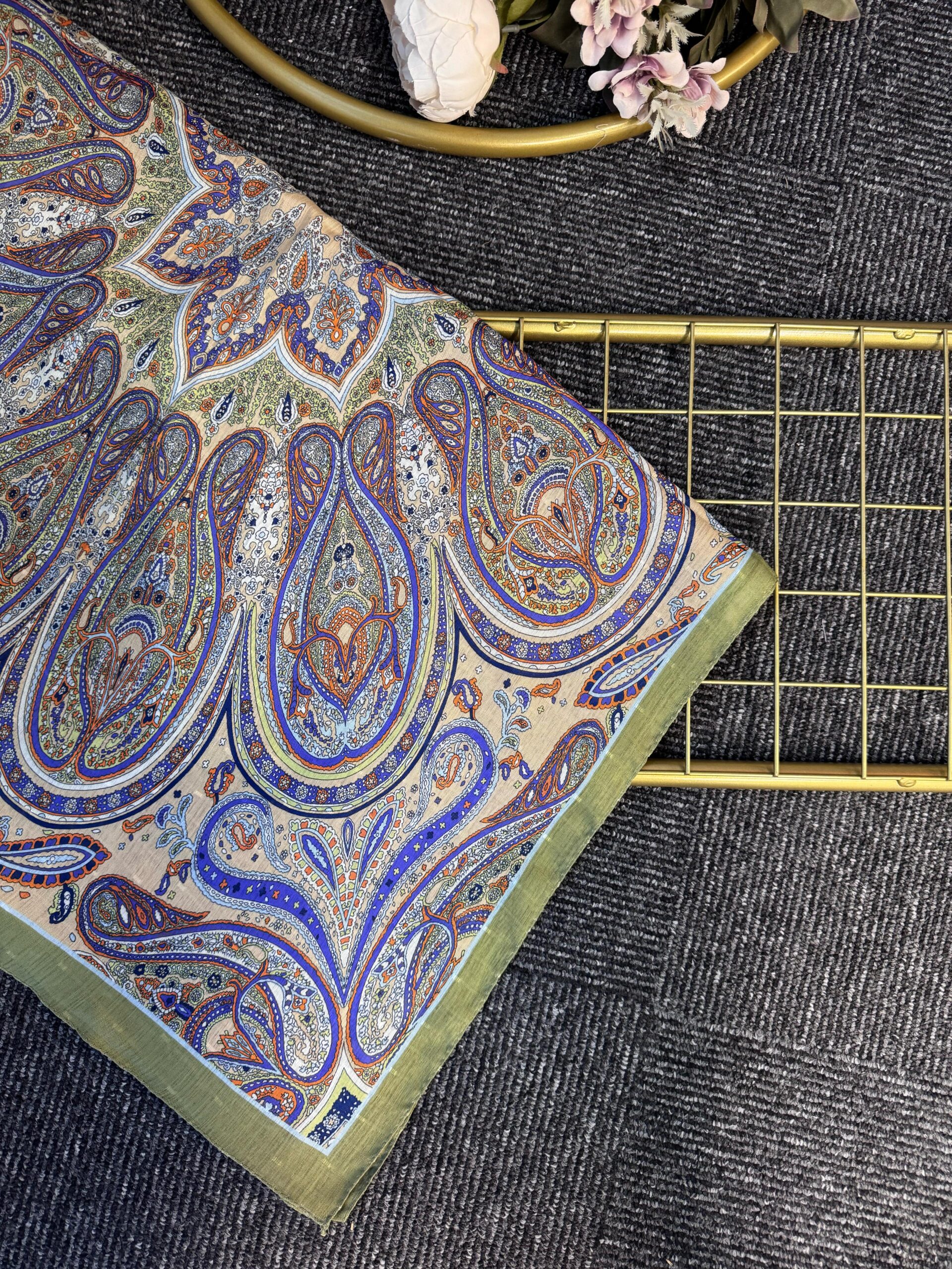 Desenname Pamuk Şal-406465-Çağla  Yeşili