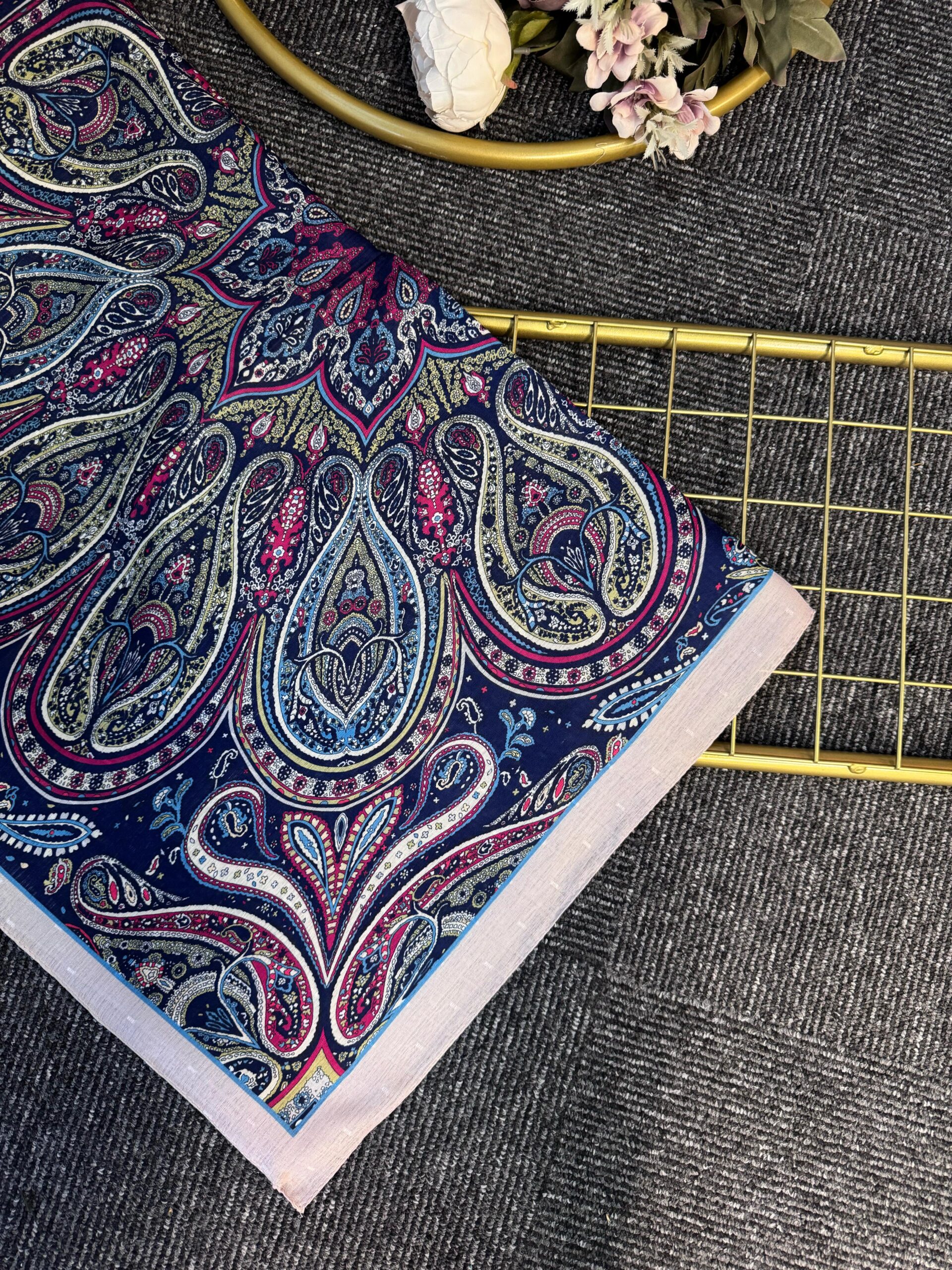 Desenname Pamuk Şal-406465-Pudra