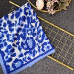 Gölge Motif Pamuk Şal-383561-Bebe Mavi