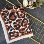 Gölge Motif Pamuk Şal-383561-Tarçın