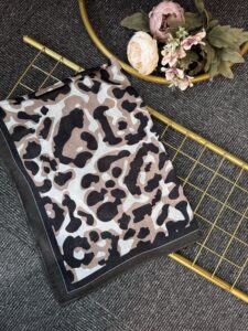 Gölge Motif Pamuk Şal-383561-Haki