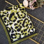 Gölge Motif Pamuk Şal-383561-Yağ Yeşili