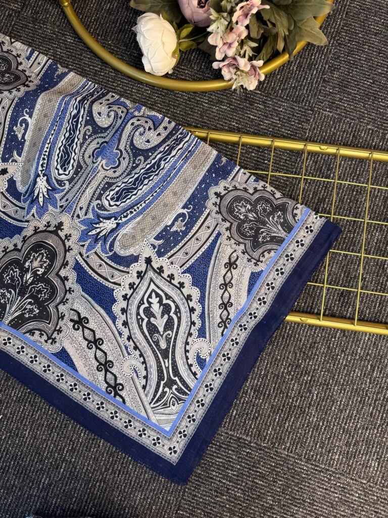 Rüya Sarayı Pamuk Şal-900080-Lacivert