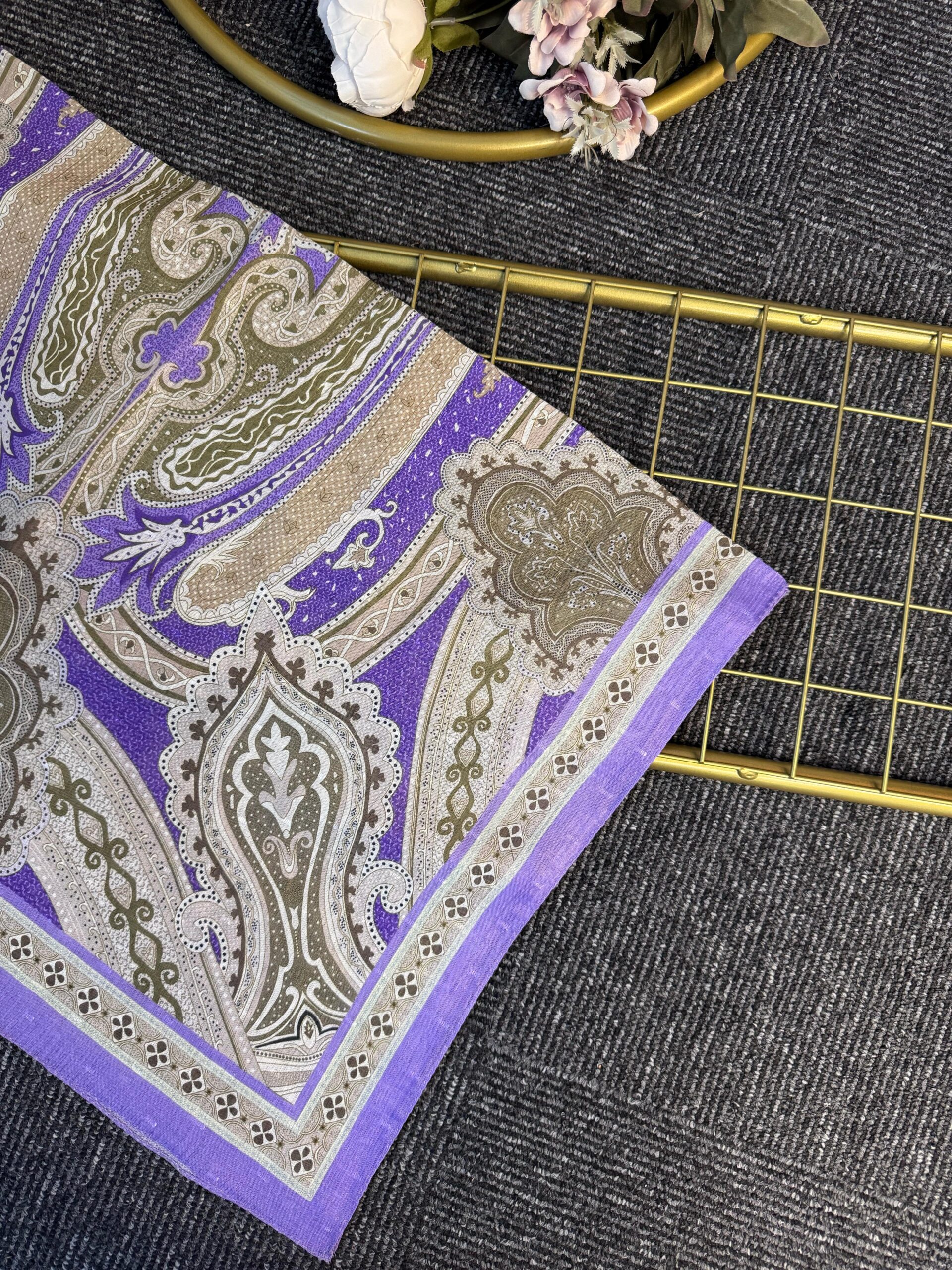 Rüya Sarayı Pamuk Şal-900080-Lila