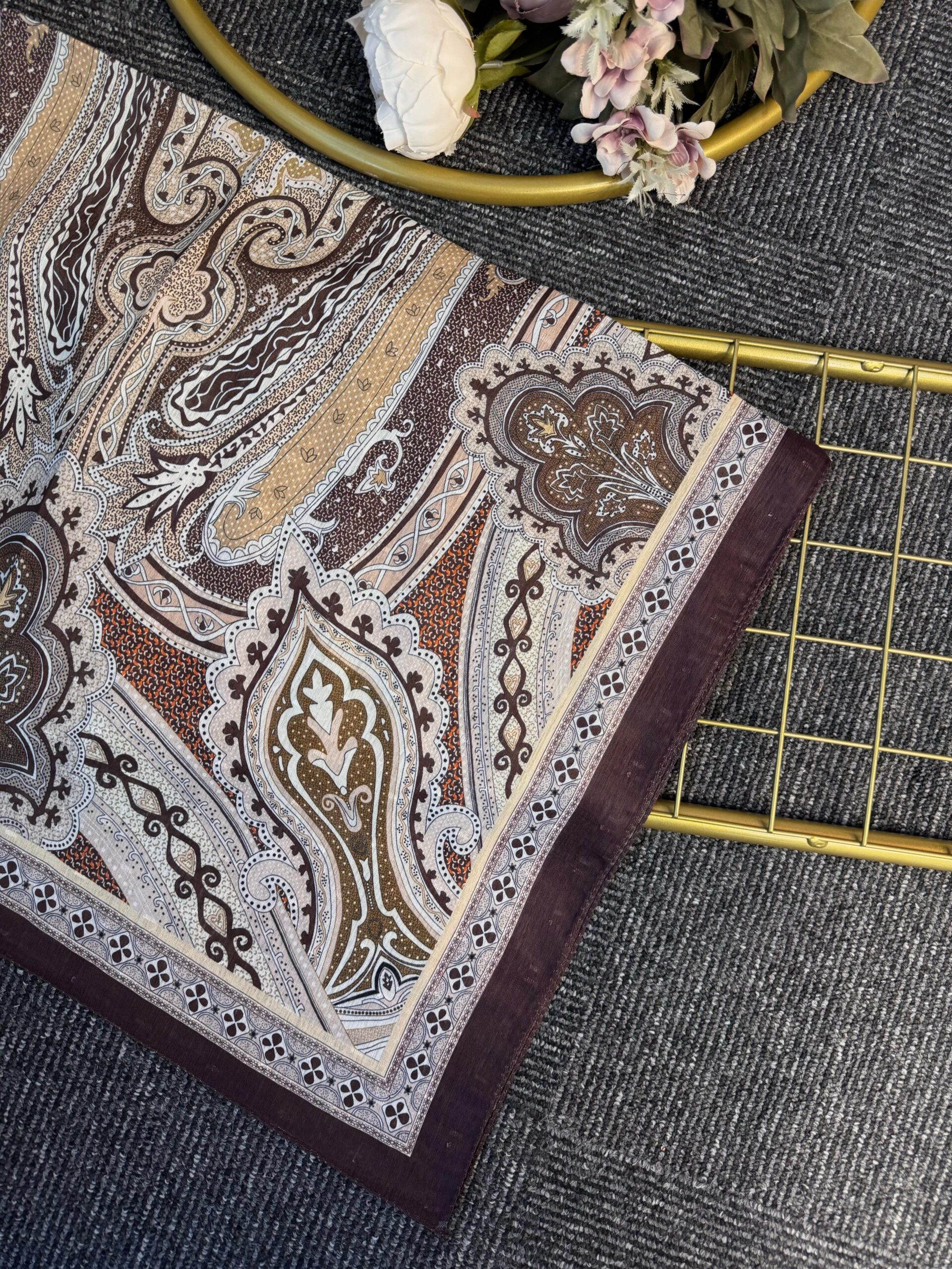 Rüya Sarayı Pamuk Şal-900080-Acıkahve