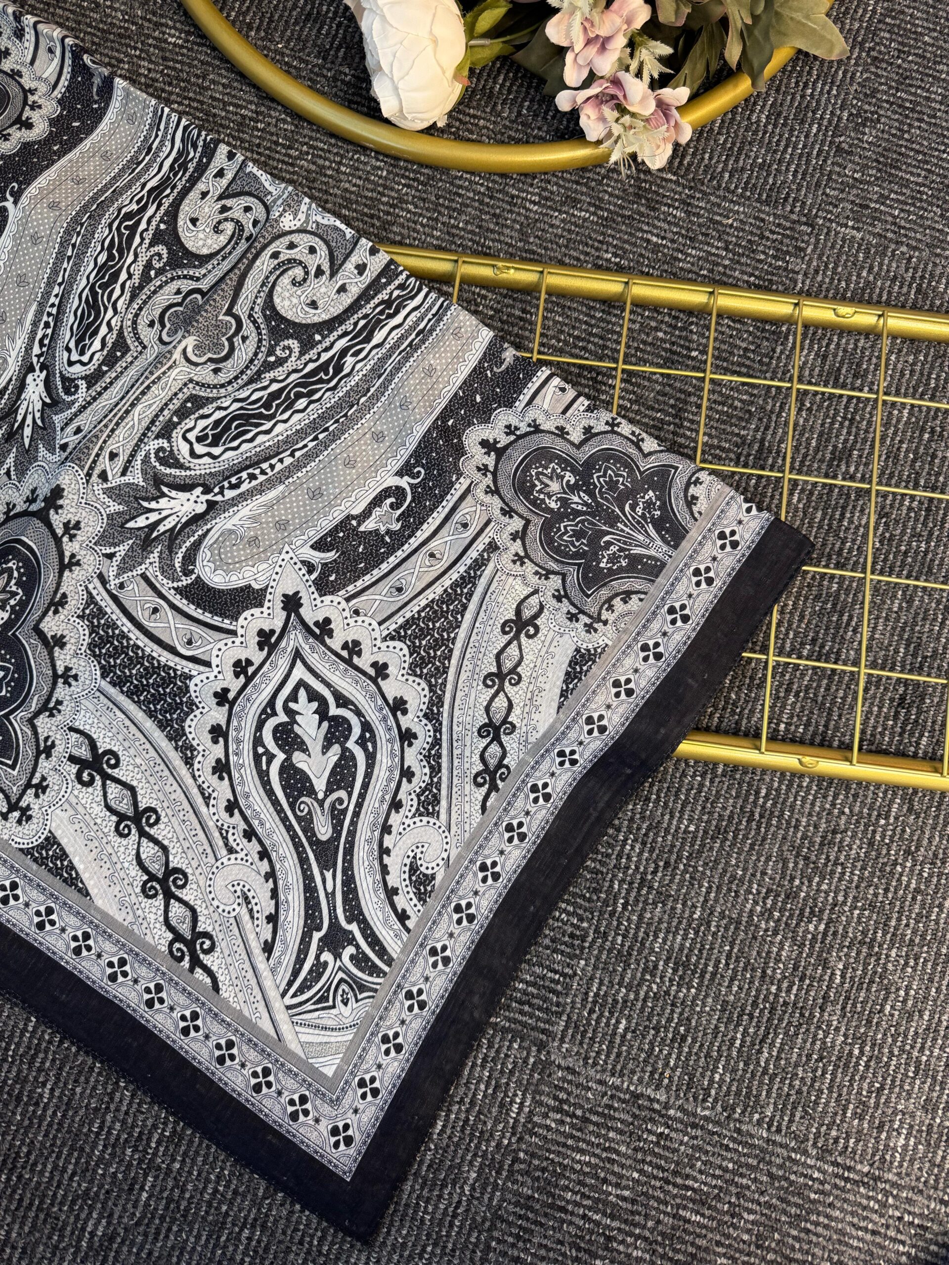 Rüya Sarayı Pamuk Şal-900080-Füme