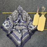 Etro Desen Pamuk Soft Eşarp 27091 -Lavanta